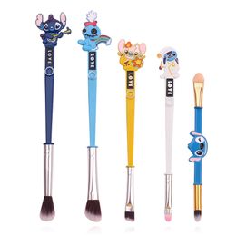 Cute Cartoon Stitch Character Makeup Brush 5pcs Foundation Brush Cosmetic Brush Professional Makeup Tools