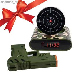 Desk Table Clocks 1 set of guns alarm clock shooting alarm clock recording tool desktop digital bedside table alarm clock gift24327