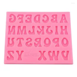 Baking Moulds Letters Shape Silicone Cake For Home Bakery Fondant Chocolate Molds Decorating Tool(Pink)