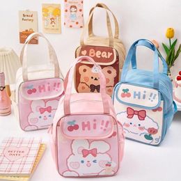 Storage Bags Kawaii Cute Insulated Bag Lunch Box Large-capacity School 600d Oxford Container Insulation For College
