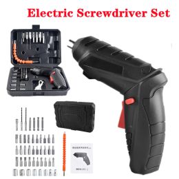 Schroevendraaiers Electric Screwdriver Battery Rechargeable Cordless Screwdriver Powerful Impact Wireless Screwdriver Drill Electric Screw Driver