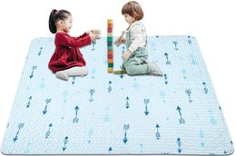 Tappetini da gioco in un unico pezzo, lavabili e antiscivolo, 50x50, portatili e imbottiti, per neonati e bambini piccoli (Freccia)