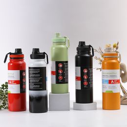 600ml/800ml/1000ml屋外サーモスポータブルケトルウォーターボトル付きティーフィルター304ステンレススチールサーマルカップリークプルーフフラスコスポーツ