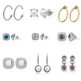 Popular DY Earrings Designer Fashion Jewelry Women's Earrings Luxury Hook Twist Screw Buckle Earrings Pure Silver 14k Gold Plated Necklace Party Party Jewelry