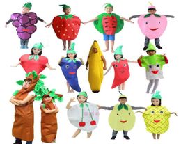 Children Kids Halloween Party Cartoon Fruit Vegetable Costume Cosplay Clothes Pumpkin Banana Tree for Boy Girl Q09106623865