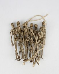 8pcs Interesting Skeleton Christmas Prop Plastic Lifelike Human Bones Skull Figurine for Horror Halloween Party Decoration Y2010067054472