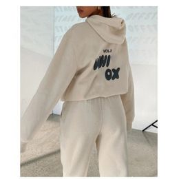 Designer White Women fox Tracksuits Two Pieces Short Sets Sweatsuit Female Hoodies Hoody Pants With Sweatshirt Loose T-shirt Sport Woman Clothes yf