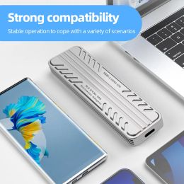 Enclosure M.2 NVMe Solid State Drive External Enclosure USB 3.2 Gen2 Mobile Hard Disk Box HDD Storage Box for SSD 2230/2242/2260/2280