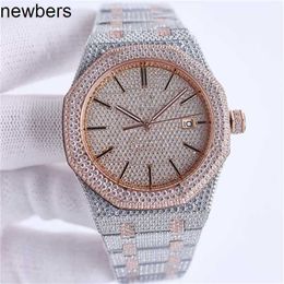 Diamonds AP Watch Apf Factory Vvs Iced Out Moissanite Can past Test Luxury Diamonds Quartz Movement Iced Out Sapphire Handmade Mechanical 41mm with DiamondstuRMW0