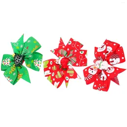 Dog Apparel 3 Pcs Puppy Christmas Pet Cat And Headdress Decorative Hairpin Bows Girl For Small Dogs Xmas Size Baby