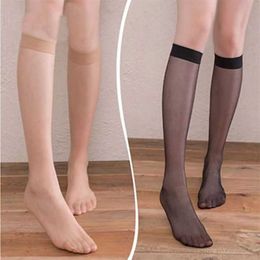 New medium tube silk stockings womens summer ultra-thin crystal silk stockings calf medium tube silk stockings skin penetrating medium stockings