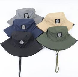 2024 new quick dry drawline fisherman hat wholesale thin pot Wide Brim cap women's men summer outdoor waterproof fishing Bucket Hats