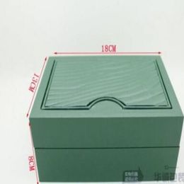 Luxury Green Watch Box Papers Card Wallet Boxes Cases Watches Case211e