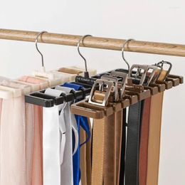 Hangers Creative Multifunction Adjustable Tie Storage Rack Household Shelf Belt Silk Scarf Artefact Cabinet Organiser