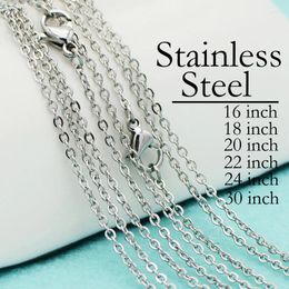 Chains 100 X Stainless Steel Necklace Gold Colour Chain Tarnish Free Wholesale For Women Jewellery Making