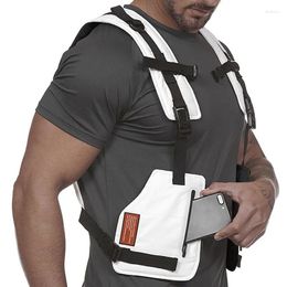 Shopping Bags Mens Outdoors Tactical Vest Chest Reflective Sports Waist Pack Male Multi-pocket Security Anti-theft Mobile Phone Bag