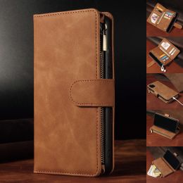 Cases Luxury Leather Case Kickstand Magnetic Closure Wallet Phone Cases for Iphone 14 13 12 11 Pro Max Mini Xs Xr 8 7 6s Plus Coque