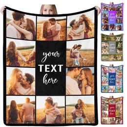 Customized with Picture Your Text Here Photos Blankets Personalized Adults Family Dad Mom Couples custom Photo Blanket Memorial Gifts