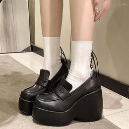 Dress Shoes Platform Thick-soled Mary Jane Faux Leather For Women Preppy Style Street Lady's Fashion Comfortable Brand