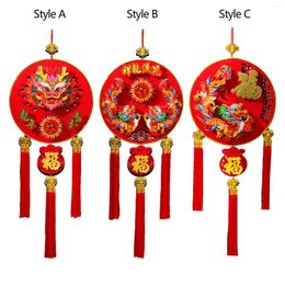 Party Decoration Spring Festival Chinese Dragon Hanging Ornament Red Traditional 90x30cm With Fu Character For Supplies Accessory