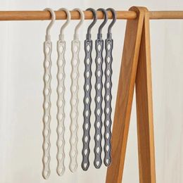 Hangers 10-hole Multi-port Clothes Hanger Plastic White/Grey Drying Rack Space Saving Foldable Closet Organizer For Home