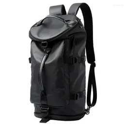 Backpack Unisex Travel Bags Men Portable Large Capacity Oxford Shoulder Luggage Duffle Cylinder Basketball Training Weekend Bolsa