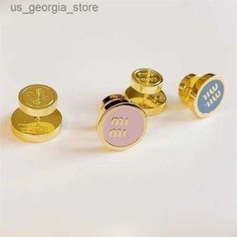 Charm 18k gold M brand letters designer earrings stud for women retro vintage luxury round circle double side wear Chinese earring earings ear rings charm Jewellery gif