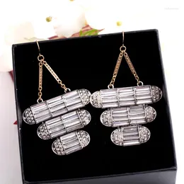 Stud Earrings Kissme Women Large Geometric Pendants Fashion Clear Statement Jewellery Factory Wholesale