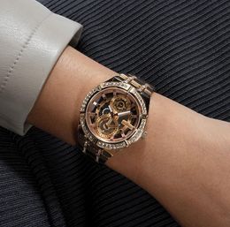 Diamond women watch stylish rose gold bracelet folding buckle Frontier luxury ladies watches Designer wristwatches GW0604L3