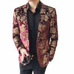 2023 Fi New Men's Casual Boutique Busin Slim Fit Brzing Dr Suit Blazers Jacket Coat 40rv#