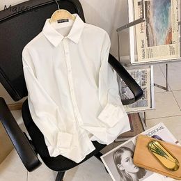 Men's Casual Shirts Men Japanese Solid Unisex Simple Arrival All-match Spring Trendy Baggy BF Office Clothing Handsome Business Stylish