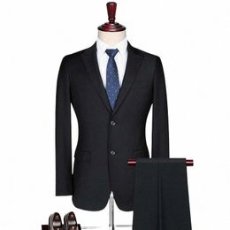 Completo da uomo stile classico da uomo, blazer, giacca e pantaloni, smoking da sposo, su misura, 2 pezzi R6Lc #