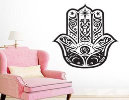 Arabic Vintage Home Decor Wall Stickers Hand Of Fatima Double Fish Decorative Wall Decals art sticker29563545260