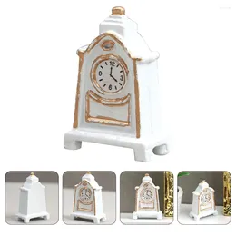 Table Clocks Vintage Pendulum Clock Adornment Delicate Miniature Decoration Mini House Decor