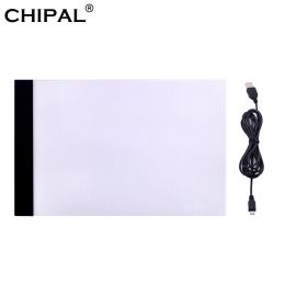 Tablets CHIPAL LED Graphic Tablets Writing Painting Light Box Tracing Board Copy Pads Digital Drawing Tablet Artcraft A4 Copy Table