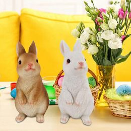 Garden Decorations 2Pcs Figurines Easter Decor Animal Statues For Landscape Home Office