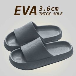 Slippers Slippers 2024 Summer Sports Shoes Womens Tick Boom Platform Slide Soft Eva ollow Unisex Sandals Casual Beach H240326MVGW