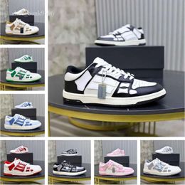 Luxury 23s/s Brand Skel Low Top Sneakers Shoes Skeleton Bones Suede Leather Discount Trainers White Black Blue Skull Couple Skateboard Sports Eu35-46 eton