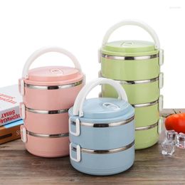 Dinnerware Stainless Steel Lunch Box Multi-layer Bento Protable Boxes For Kids Office Workers Container Picnic