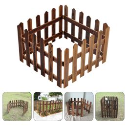 Gates Outdoor DIY Wooden Decorative Outdoor Gardening Plants Pool Fence Flowerbeds Picket Landscaping Fence Flower Pool Fence