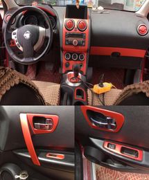 For Nissan Qashqai 20062015 J10 Interior Central Control Panel Door Handle Carbon Fiber Stickers Decals Car styling Accessorie3557503