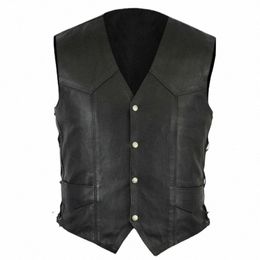 warrior Leather Camisole Knight Costume Men Mediaeval Leather Armour Sleevel Vest Top Lace Up Leather Waistcoat Plus Size H4ye#