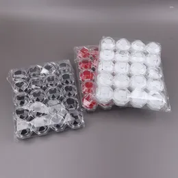 Jewelry Pouches 20PCS Acrylic Crystal Ring Boxes Storage Display Box Organizer Case Clear Package For Wedding Packaging