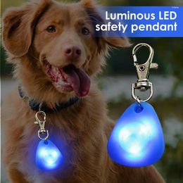 Dog Collars Benepaw LED Light Clip-on Collar Pendant Silicone Waterproof 2 Flashing Modes Tag Safety Night Walking Camping Hiking