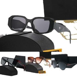 مستطيلات Symbole Sunglasses PR 17WSF 10ZS مصمم للنساء نظارات الشمس الرجال نساء وردي أسود رخام صفراء النظارات الكلاسيكية FA