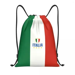 Shopping Bags Custom Flag Of Italy Drawstring Bag For Yoga Backpacks Men Women Sports Gym Sackpack