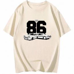 men T Shirt Initial D Ae86 Designer Mens Tshirts 100% Cott Tops Tees Customised T-shirts Japan Car Racer Lover Manga Clothes j0hj#