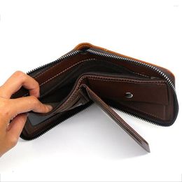 Wallets Fashion Coin Pocket Card Holder PU Leather Soft Wallet Men Multi Slot Retro Business Style Short Male Purse