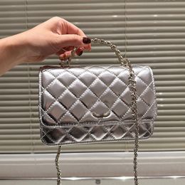 Classic Mini Flap Top Two-tone Pearls Handle woc Quilted Bags Card Holder Multi Pochette Turn Lock GHW Crossbody Shoulder Handbag Designer Purse For Women Ladies 20CM