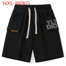 Men's Shorts Casual Cotton Plus Size With Big Pockets For Summer 14XL 13XL Short Pants Men Clothing Cargo